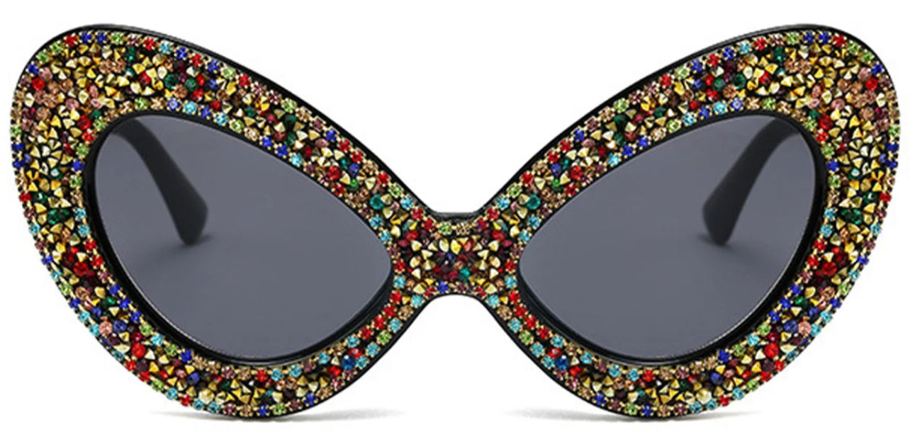 Signature Mischka Martella N’awlins Embellished Cat Eye Sunglasses